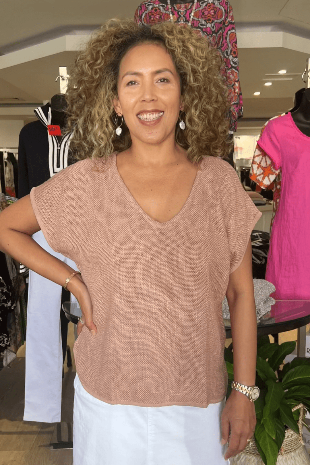 Paris Hessian Top - Soft Camel - CB1 - Pizazz BoutiqueCarbon The Label