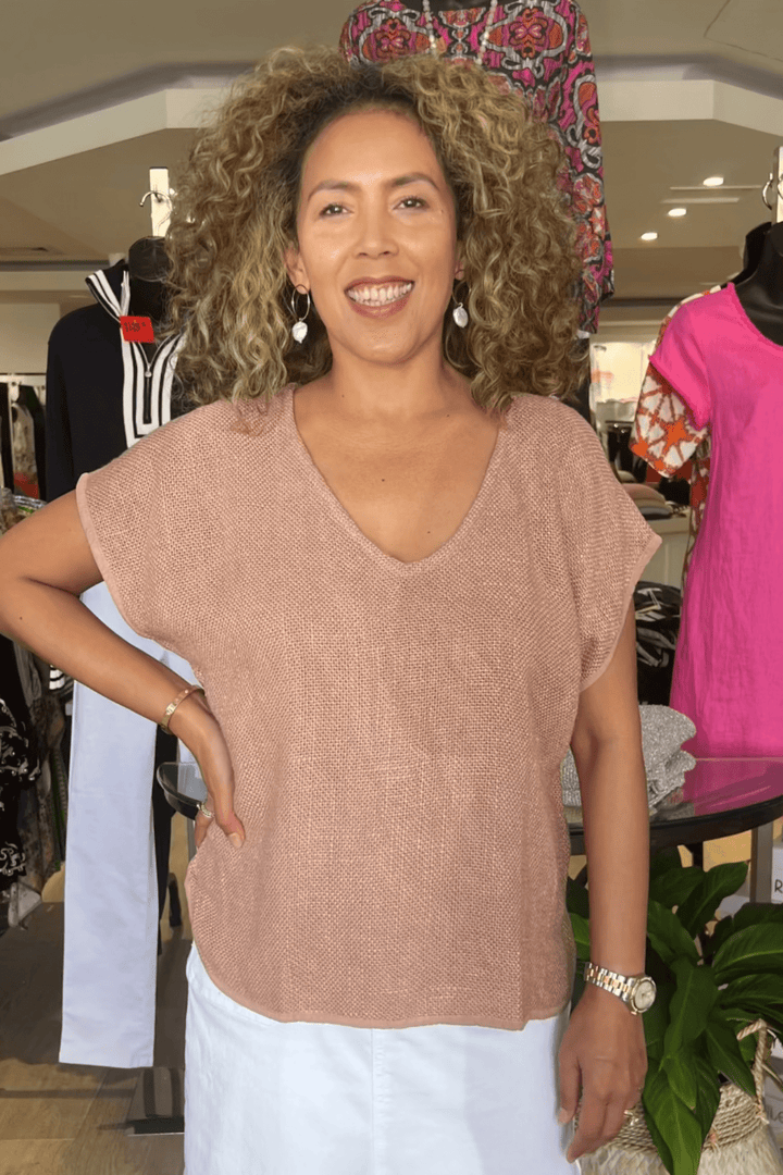 Paris Hessian Top - Soft Camel - CB1 - Pizazz BoutiqueCarbon The Label