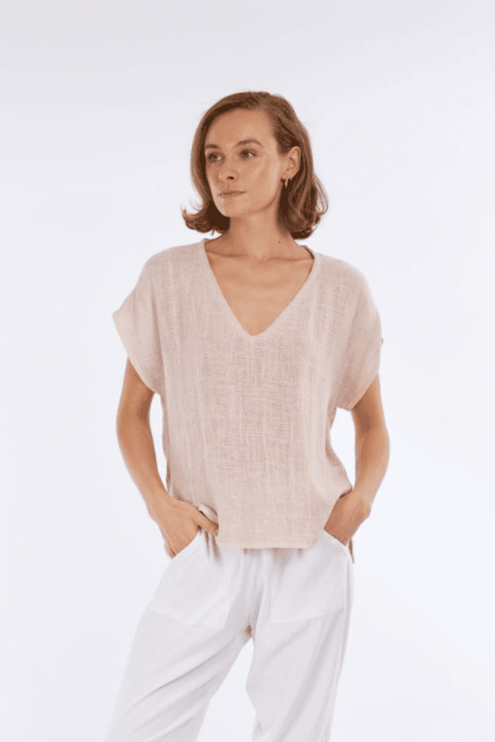 Paris Hessian Top - Soft Pink - CB1 - Pizazz BoutiqueCarbon The Label