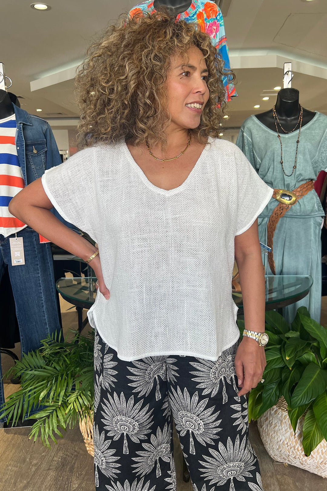 Paris Hessian Top - White - CB1 - Pizazz BoutiqueCarbon The Label