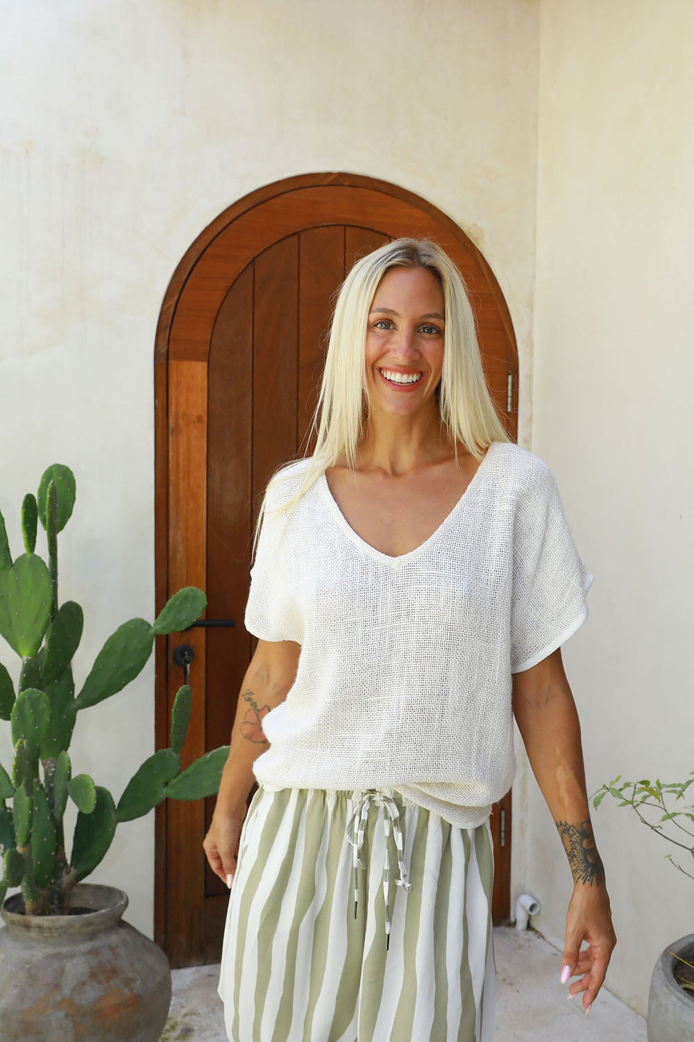 Paris Hessian Top - White - CB1 - Pizazz BoutiqueCarbon The Label