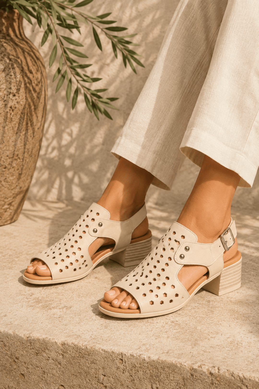 Pearl Sandal - Taupe - C30 - Pizazz BoutiqueCabello