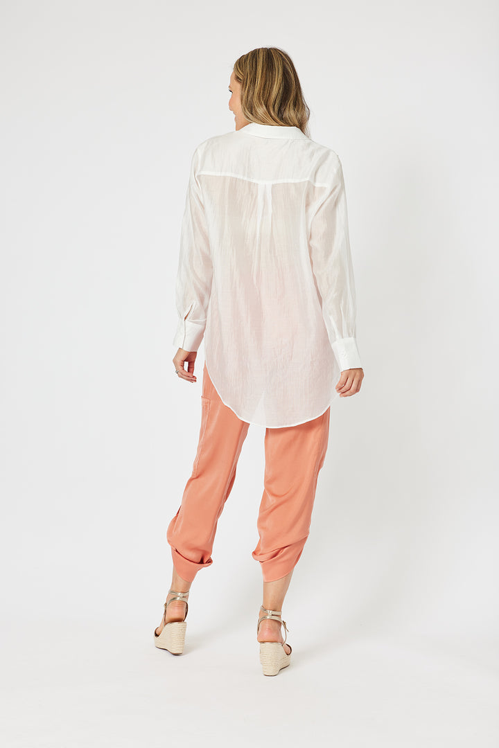 Pearl Voile Shirt - White - HV16