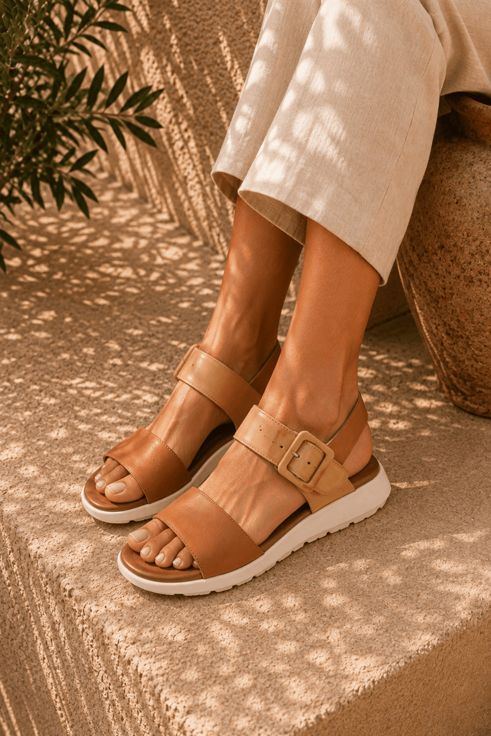 Pepe Sandal - Tan - C28 - Pizazz BoutiqueCabello