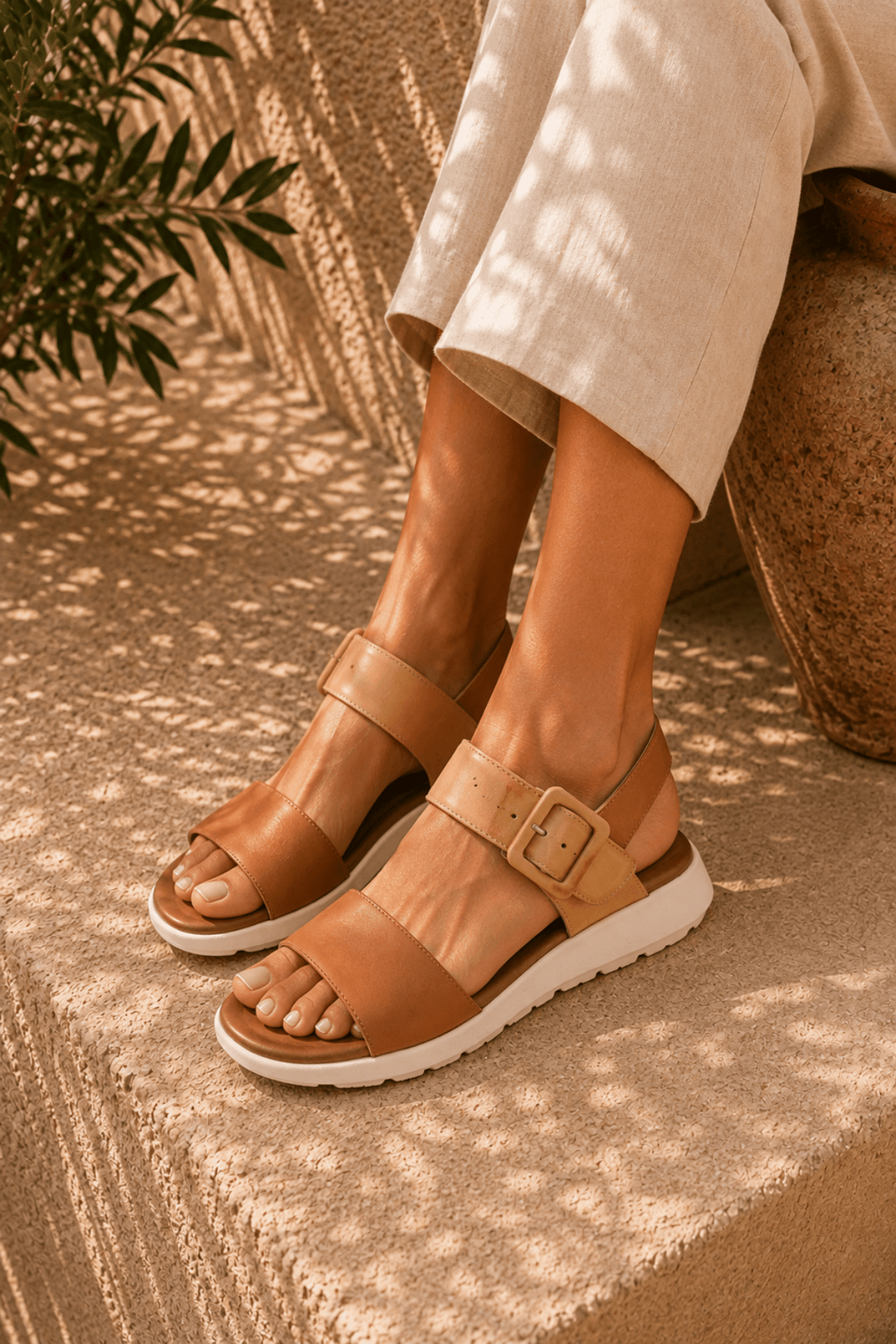 Pepe Sandal - Tan - C28 - Pizazz BoutiqueCabello