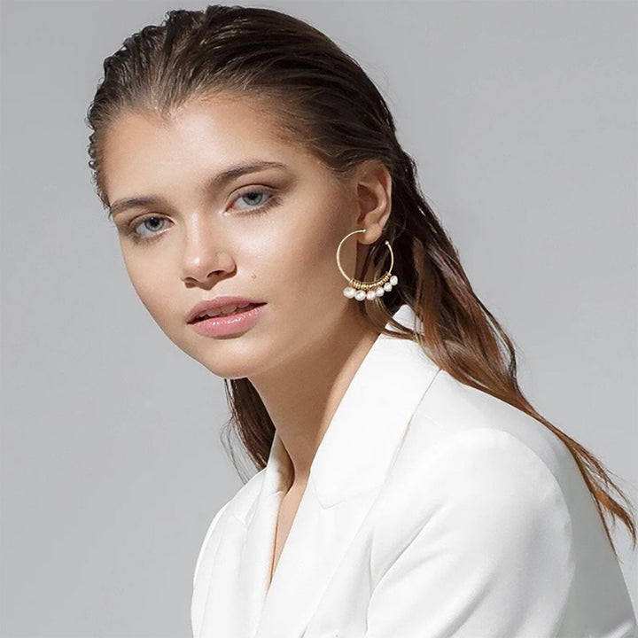 Pia Laura Freshwater Pearl Hoop - Pizazz BoutiqueGxG Collective