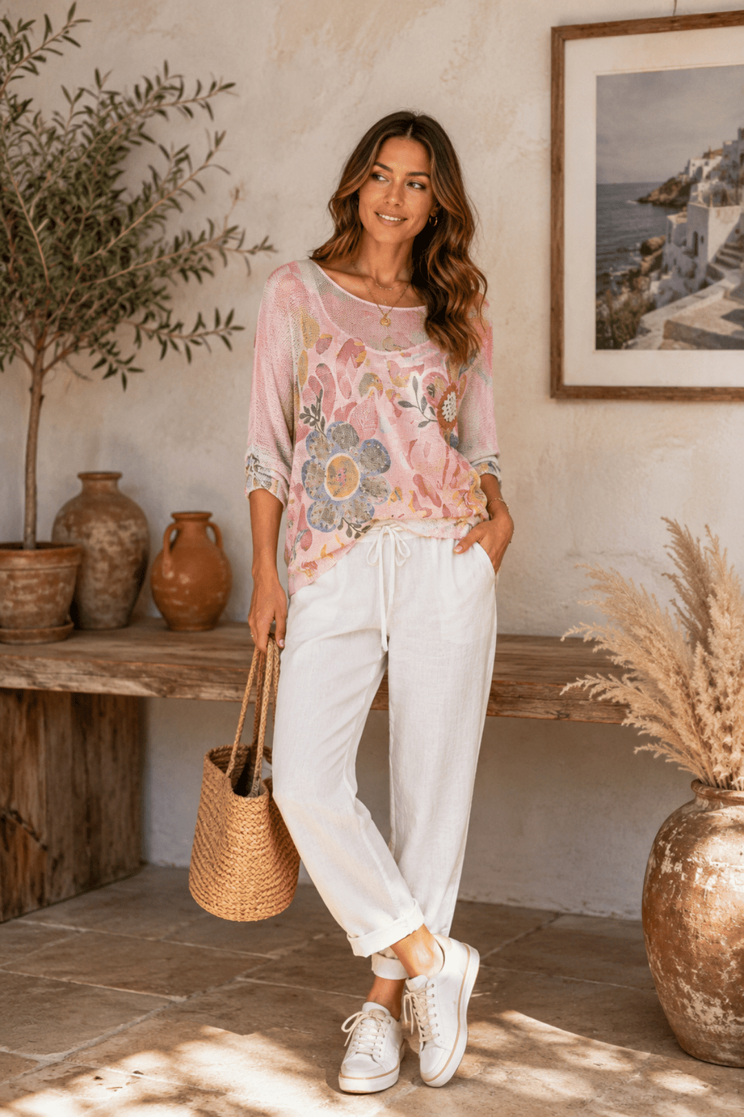 Pink Meadow Knit - AE6 - Pizazz BoutiqueAE Luxe