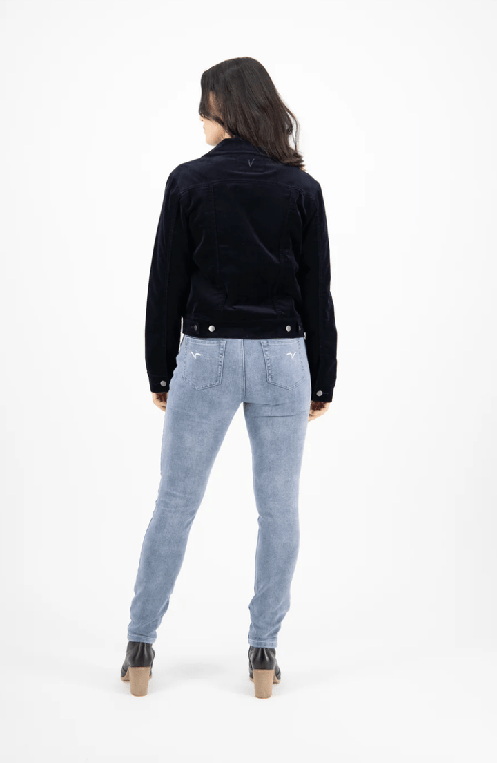 Pinwale Cord Denim Jacket - Midnight - VA7 - Pizazz BoutiqueVassalli