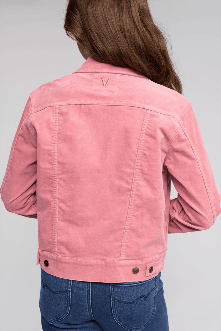 Pinwale Cord Jacket - Dusky Pink - VA7 - Pizazz BoutiqueVassalli