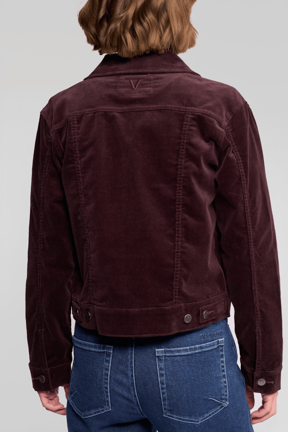 Pinwale Cord Jacket - Merlot - VA7 - Pizazz BoutiqueVassalli