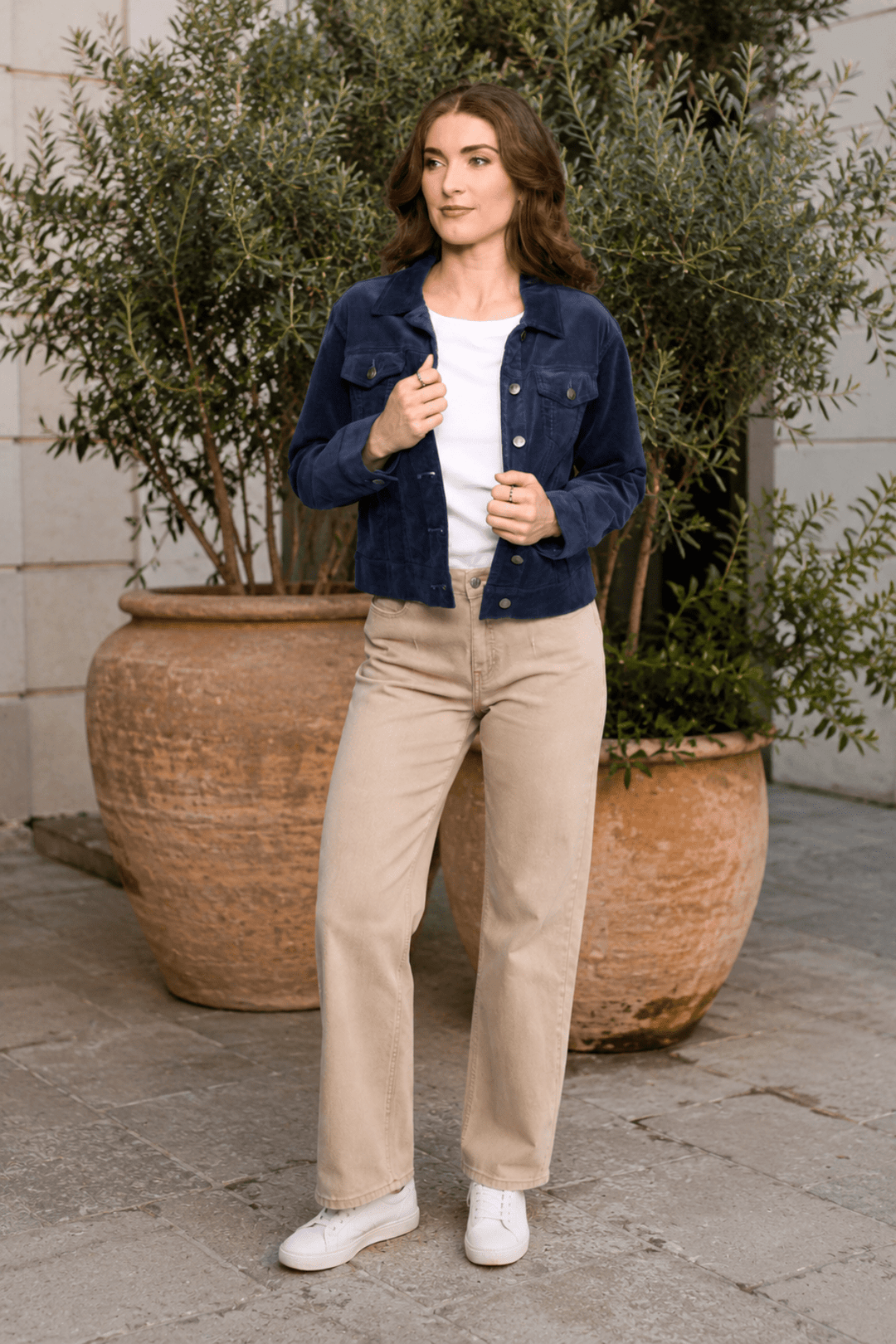 Pinwale Cord Jacket - Slate - VA7 - Pizazz BoutiqueVassalli