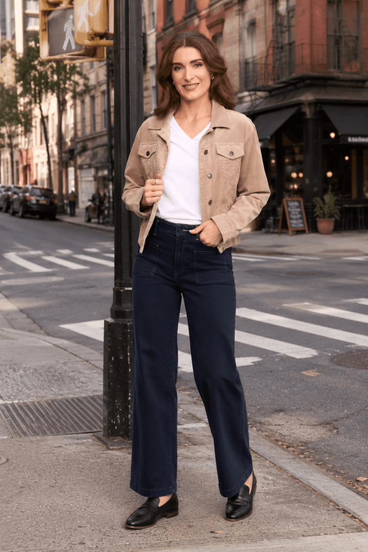 Pinwale Cord Jacket - Twig - VA7 - Pizazz BoutiqueVassalli