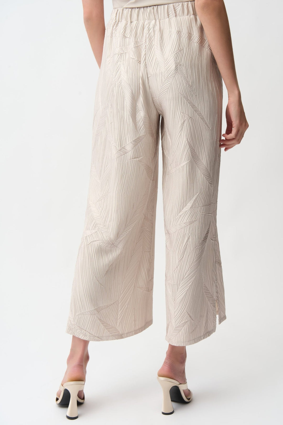 Pleated Satin Culotte Pant Set - Moonstone - JR5 - Pizazz BoutiqueJoseph Ribkoff