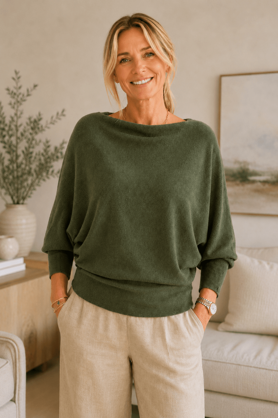 Ponchitta Knit - Khaki - FA24 - Pizazz BoutiqueFree Angel