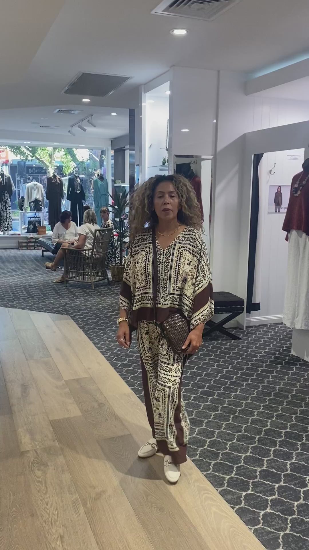 Printed Poncho Top - JR91