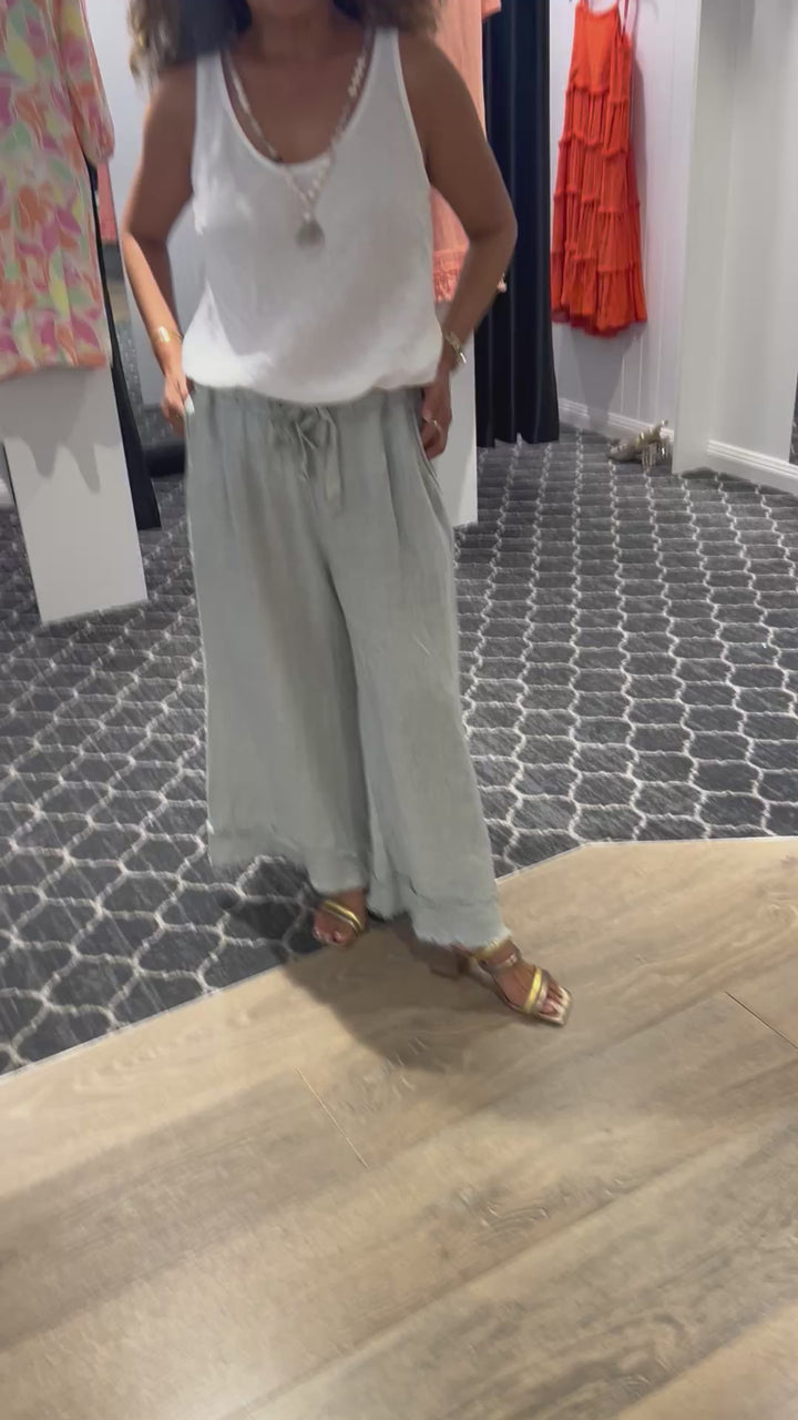 Lara Linen Pants - Perla - CT1