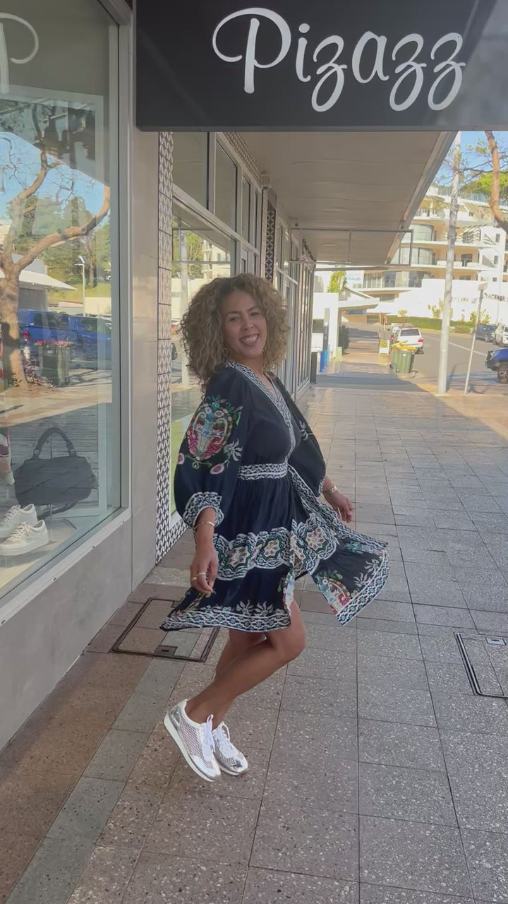 Garcia Wrap Dress - Navy - RY14
