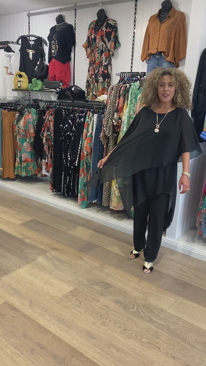 Tilly Jumpsuit - Black - SIS1