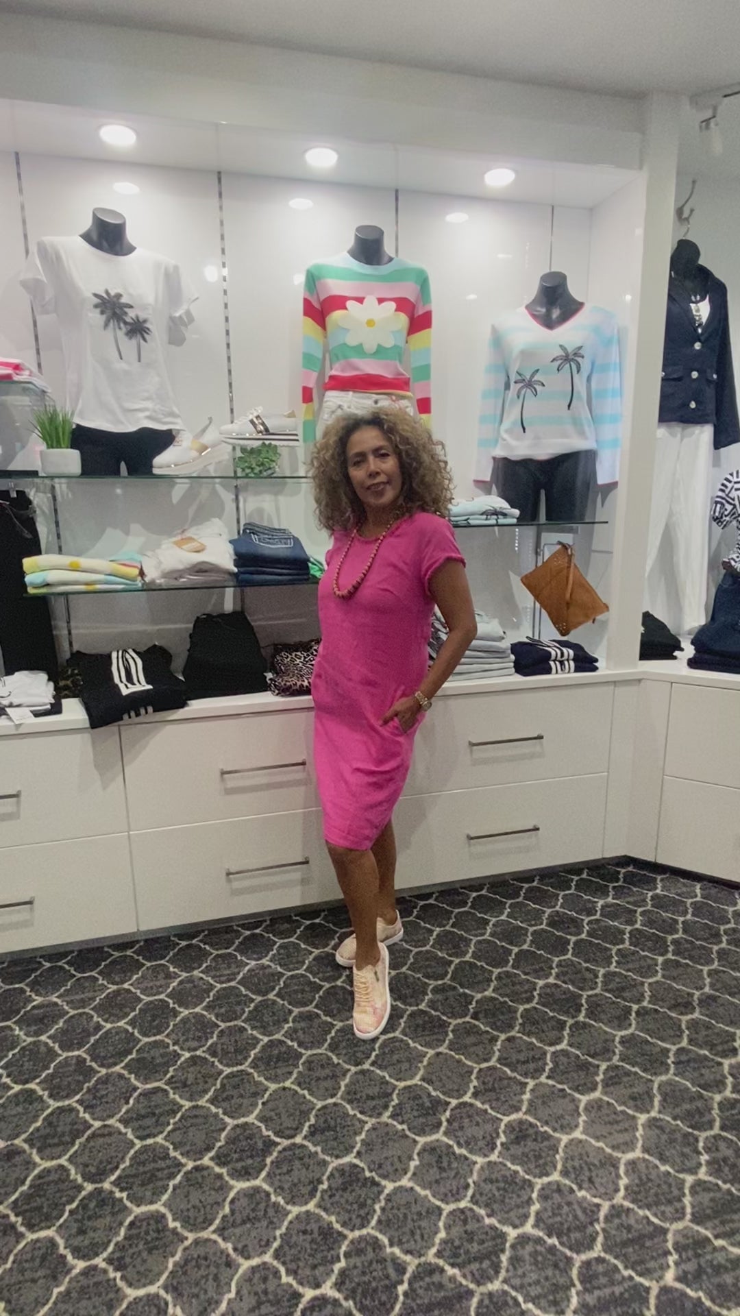 Festival Dress - Hot Pink - F49