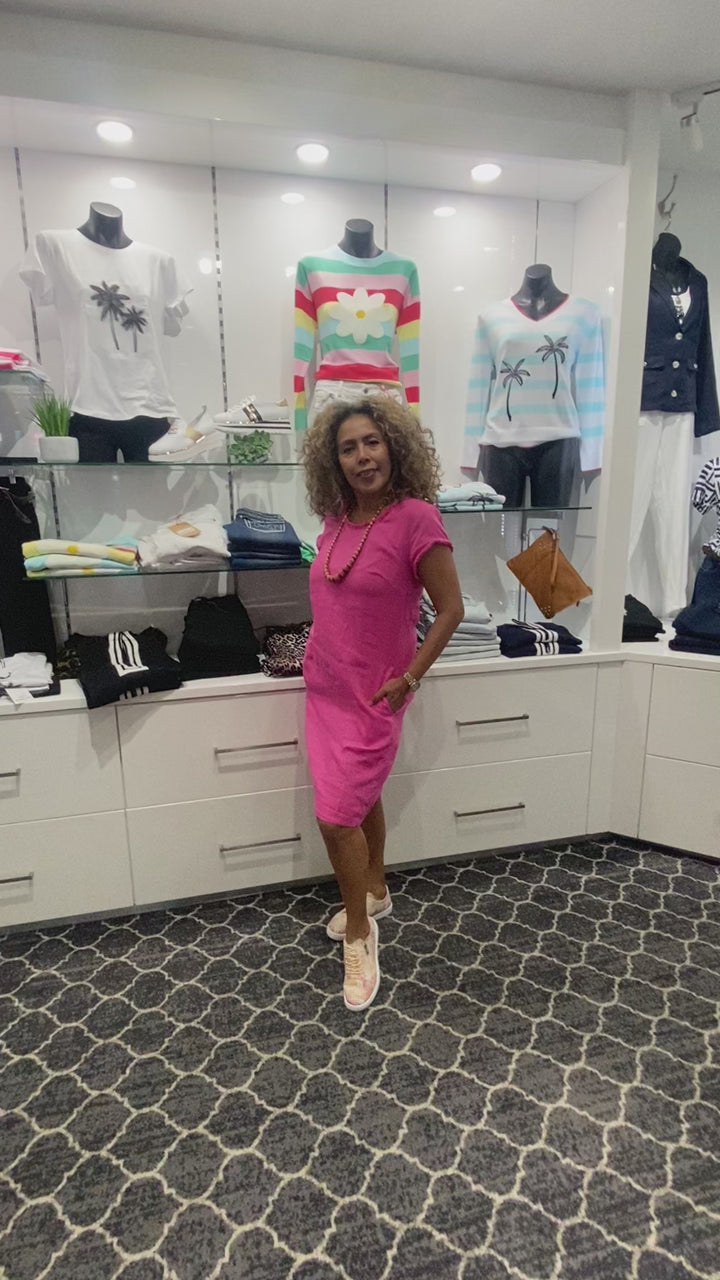 Festival Dress - Hot Pink - F49