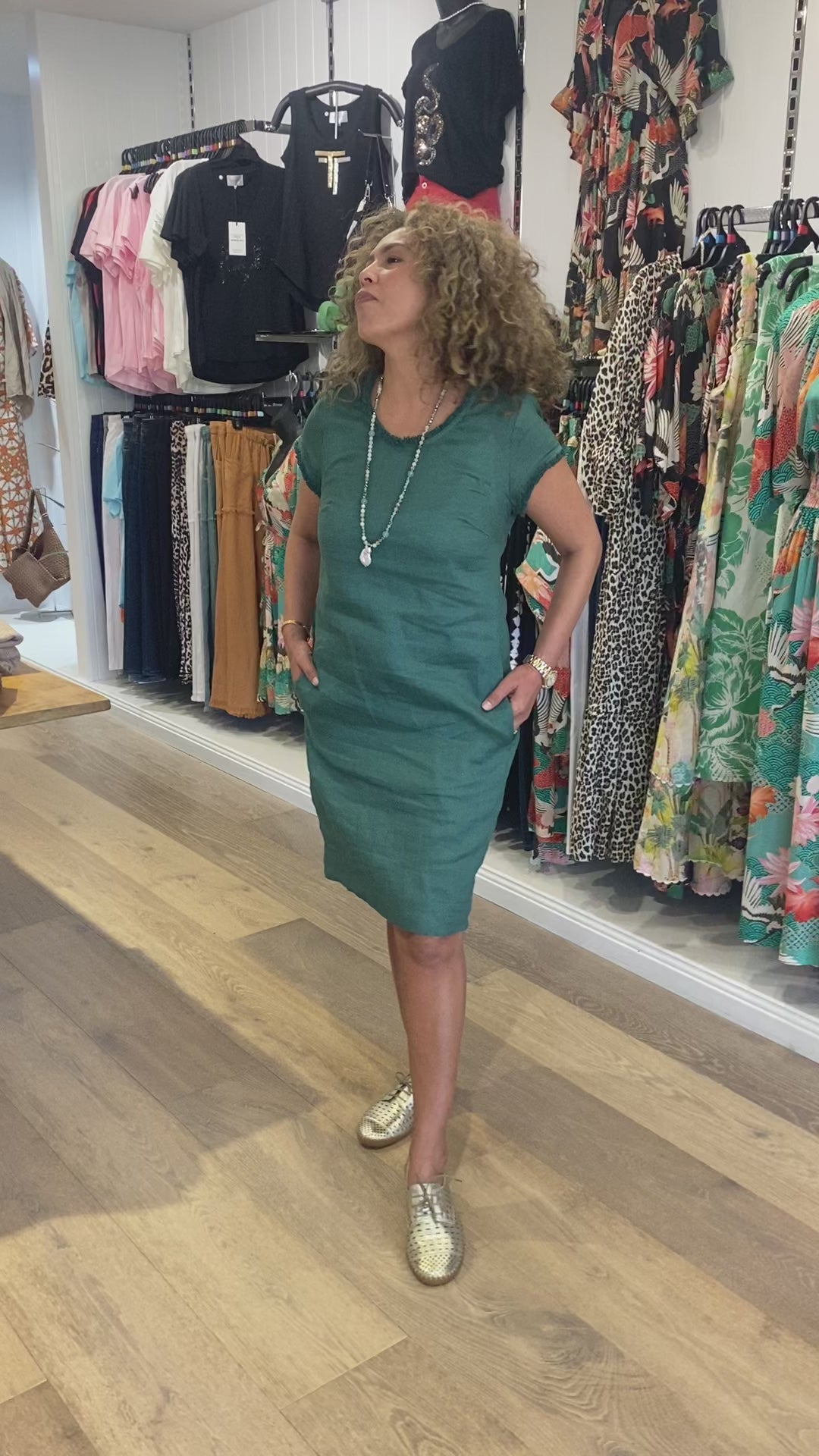 Festival Dress - Thyme - F49