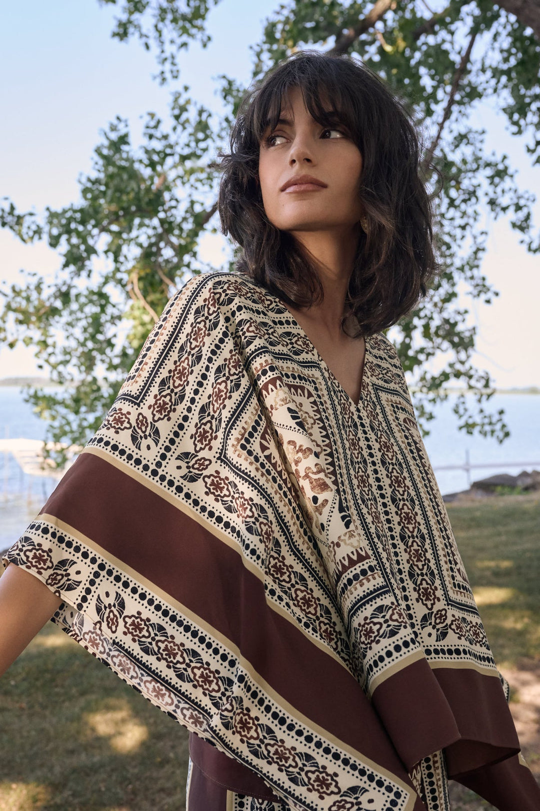 Printed Poncho Top - JR91 - Pizazz BoutiqueJoseph Ribkoff