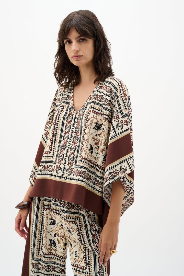 Printed Poncho Top - JR91 - Pizazz BoutiqueJoseph Ribkoff