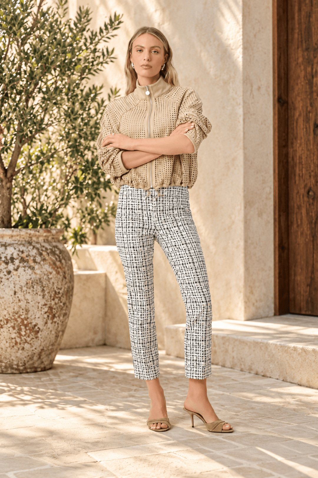 Printed Straight‑Leg Pants - Pizazz BoutiqueJoseph Ribkoff
