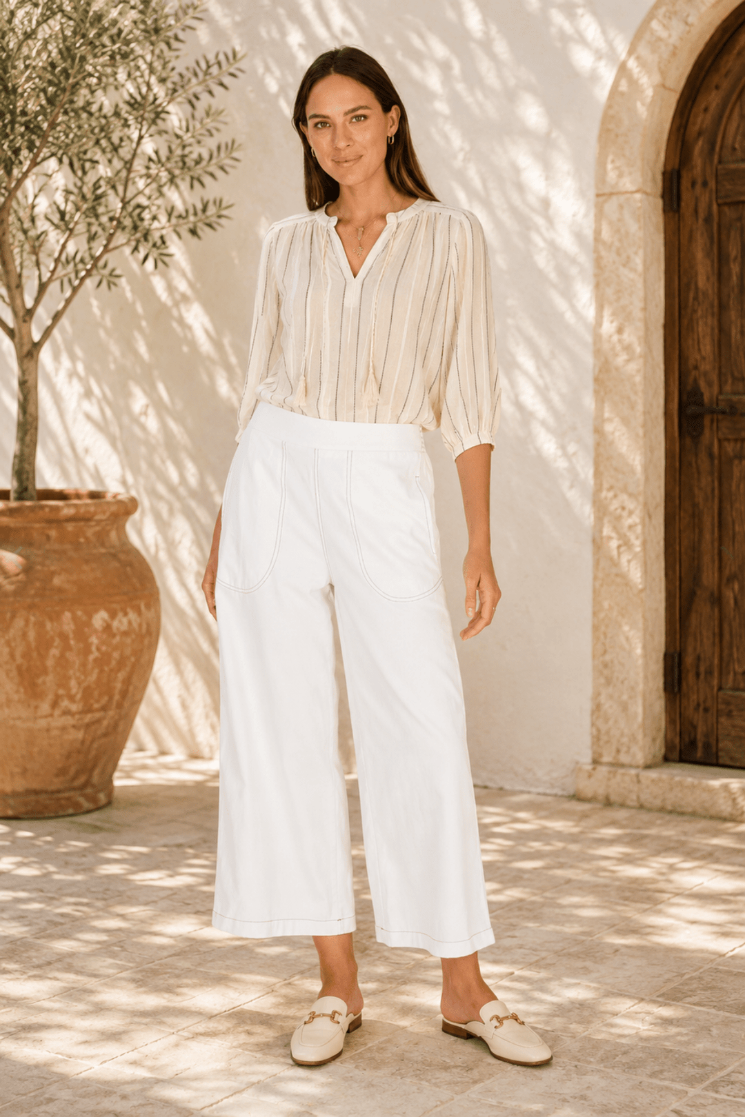 Pula Pant - White - RY12 - Pizazz BoutiqueRubyyaya