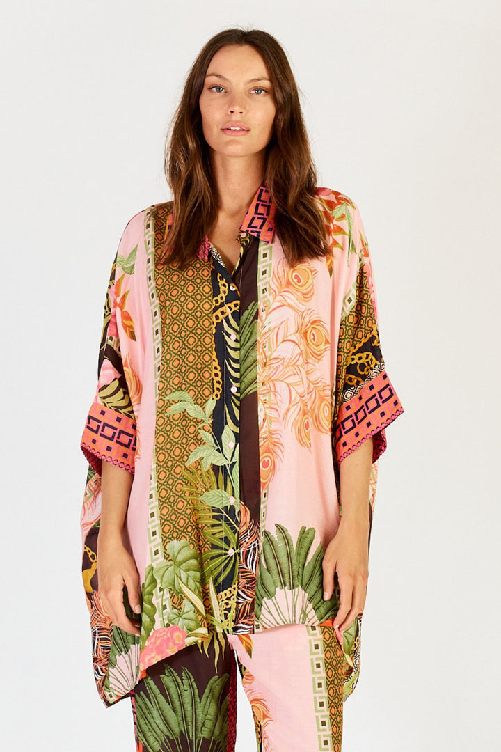 Ravello Kaftan Shirt - Blush -LS13