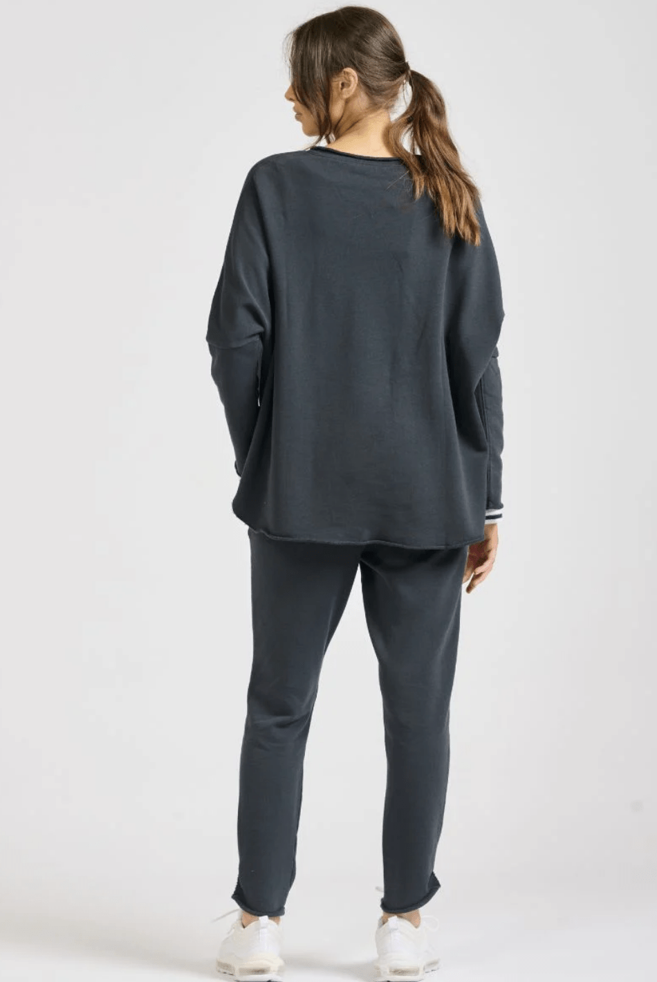 Raw Cotton Track Pant - Black - EST4 - Pizazz BoutiqueEST 1971