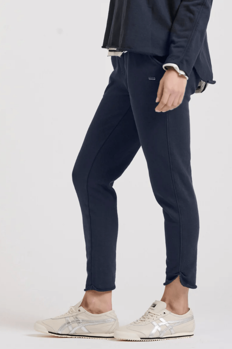 Raw Cotton Track Pant - Navy - EST4 - Pizazz BoutiqueEST 1971
