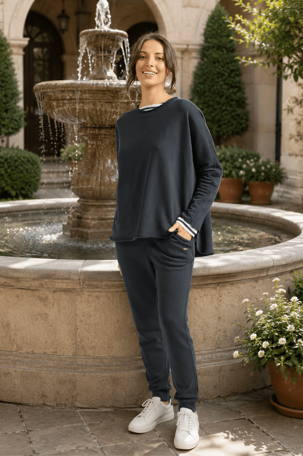 Raw Long Sleeve High Low Sweat - Black - EST3 - Pizazz BoutiqueEST 1971
