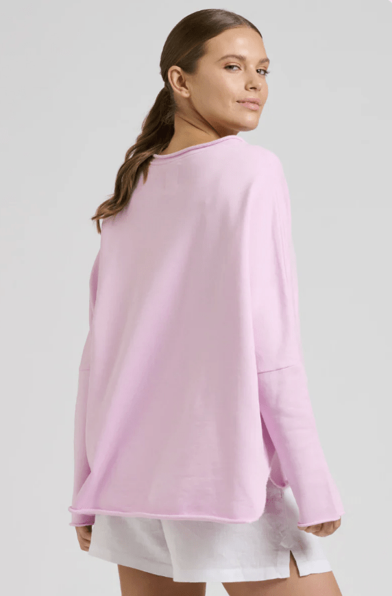 Raw V - Neck Sweat - Pink - ES2 - Pizazz BoutiqueEST 1971