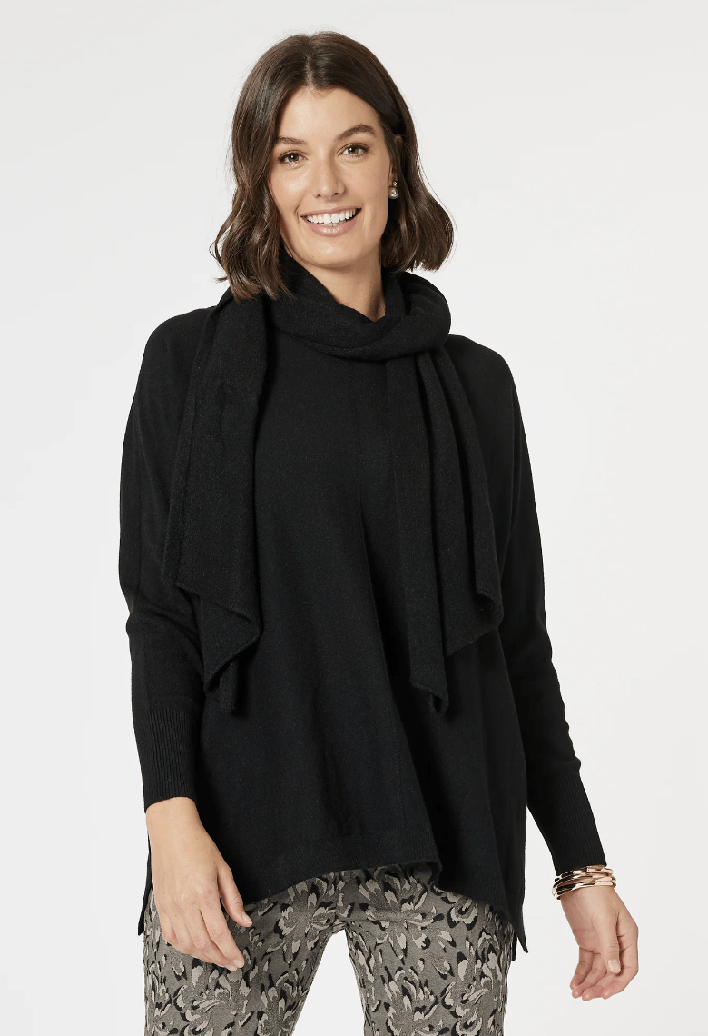 Remy Scarf Knit - Black - TZ20 - Pizazz BoutiqueThreadz