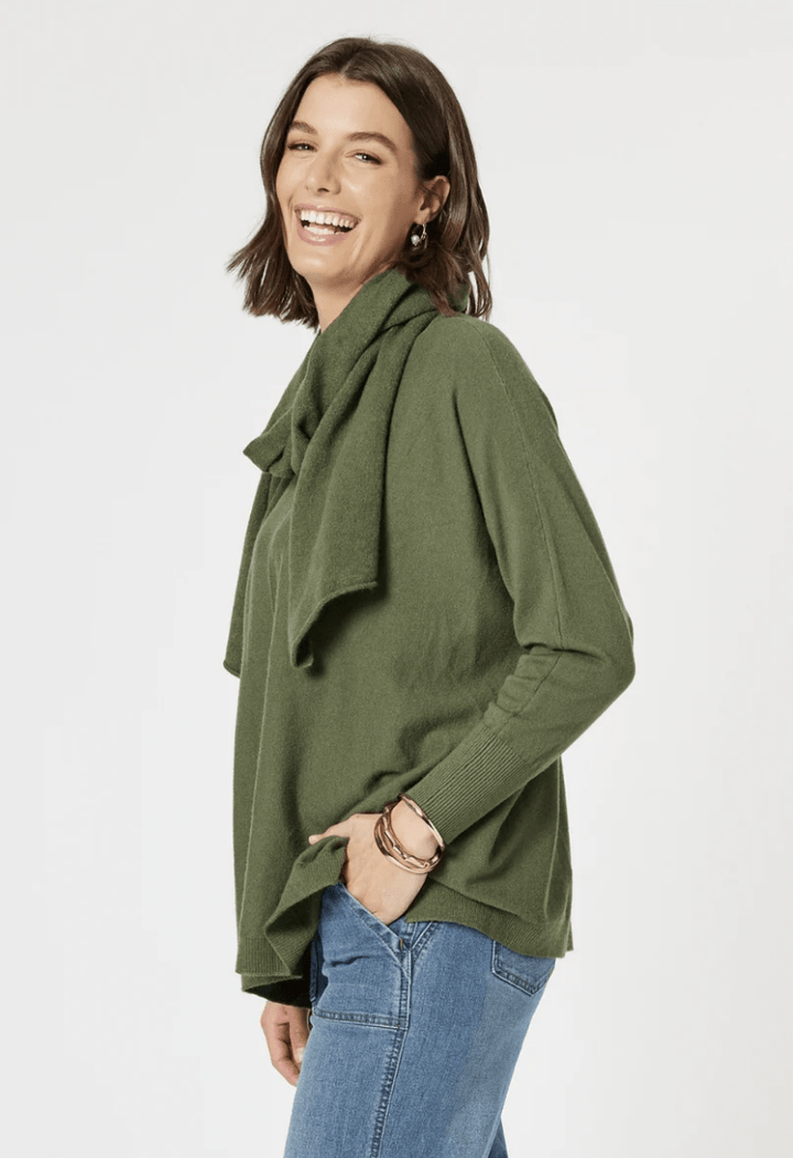 Remy Scarf Knit - Khaki - TZ20 - Pizazz BoutiqueThreadz