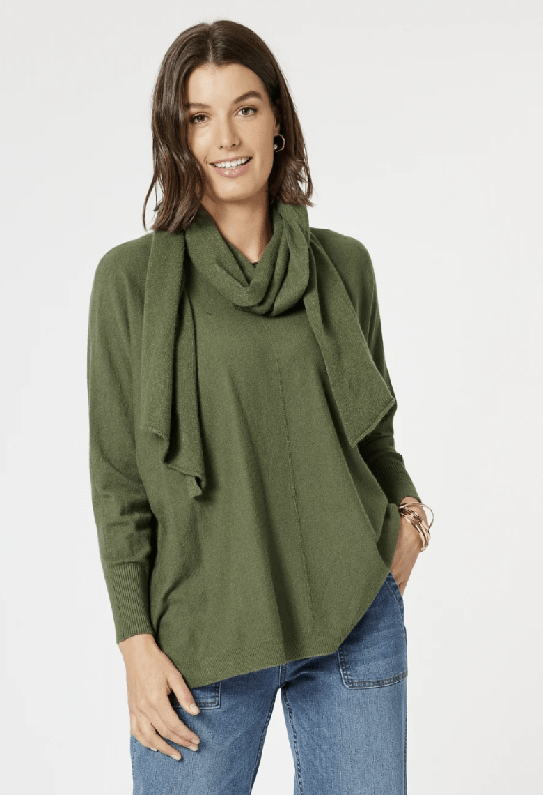 Remy Scarf Knit - Khaki - TZ20 - Pizazz BoutiqueThreadz