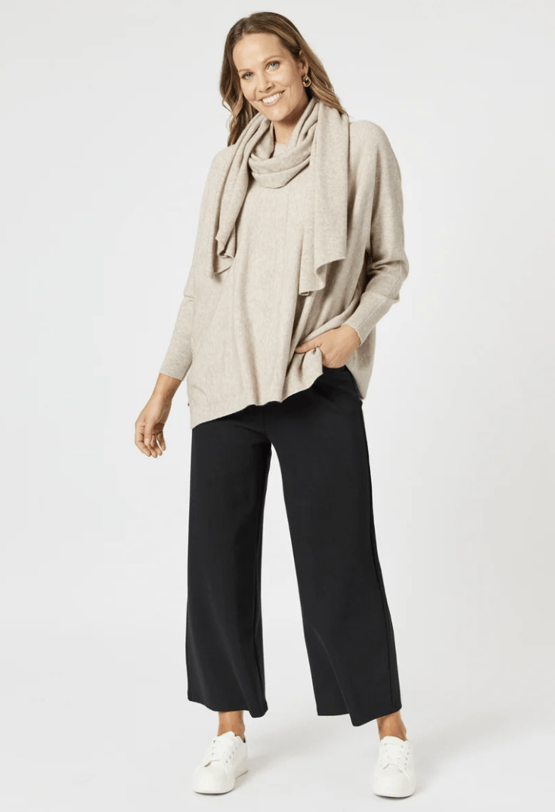 Remy Scarf Knit - Natural - TZ20 - Pizazz BoutiqueThreadz
