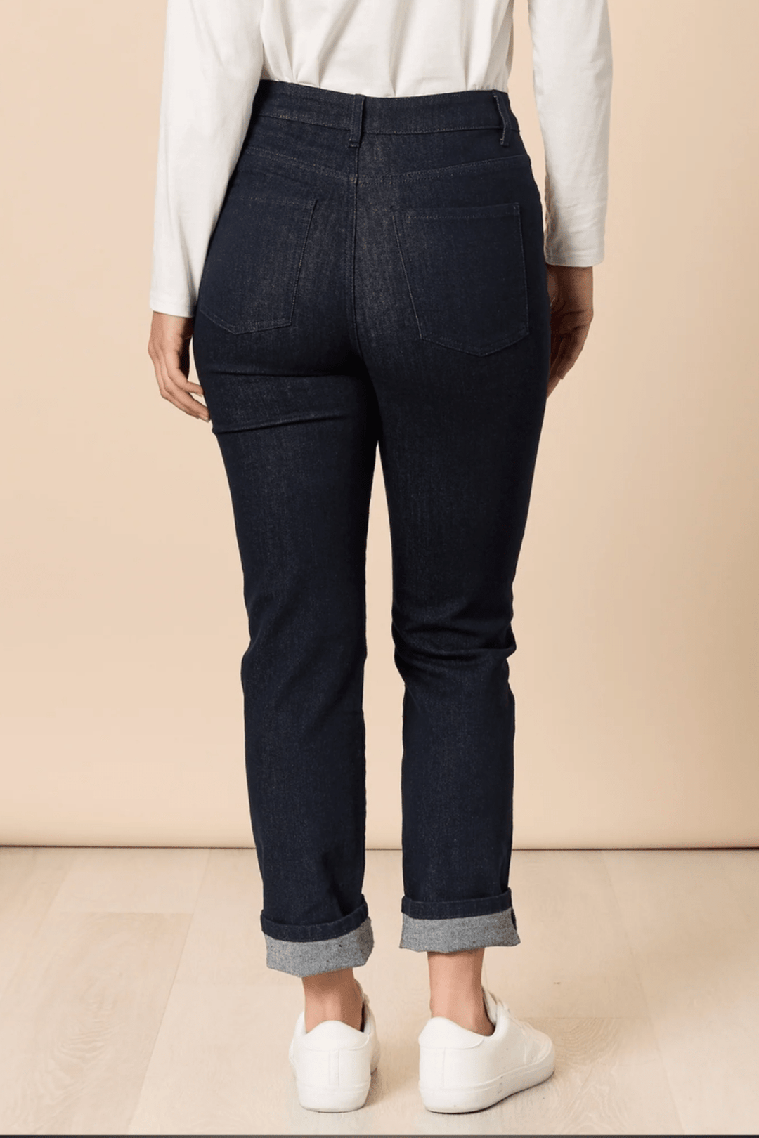 Retro Cuff Jean - Dark Denim - TZ43 - Pizazz BoutiqueThreadz