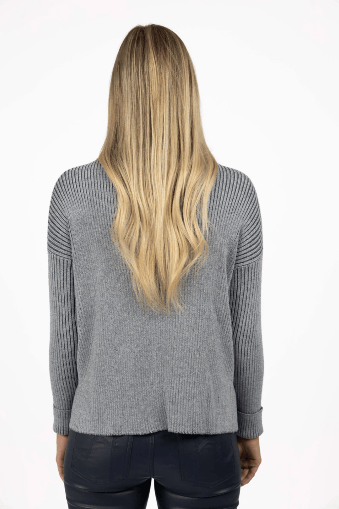 Ribbed Sweater - Grey Mix - HM14 - Pizazz BoutiqueHumidity