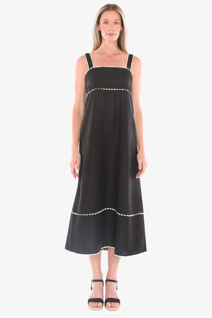 Ric Rac Maxi Dress - Black - JP12 - Pizazz BoutiqueJUMP