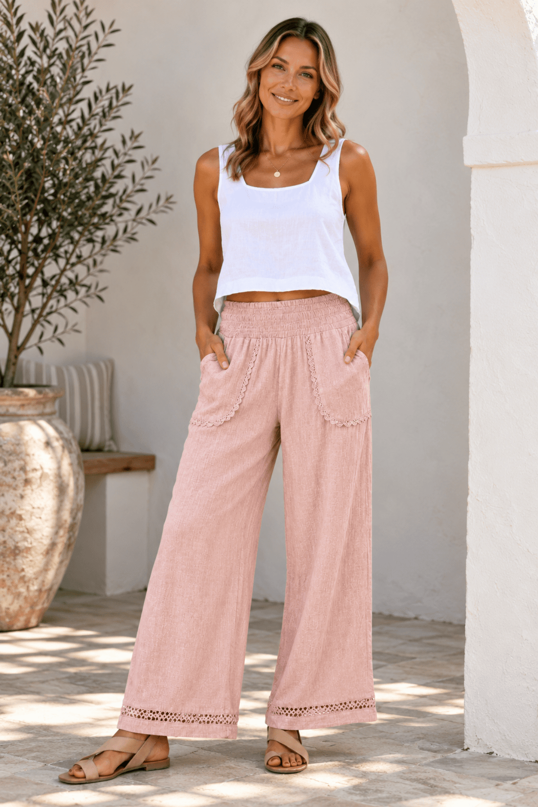 Ricamo Pant - Blush - Pizazz BoutiqueFree Angel