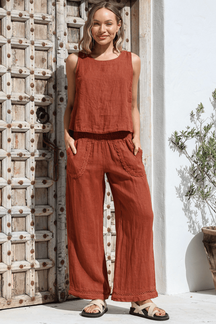 Ricamo Pant - Coco - FA10 - Pizazz BoutiqueFree Angel