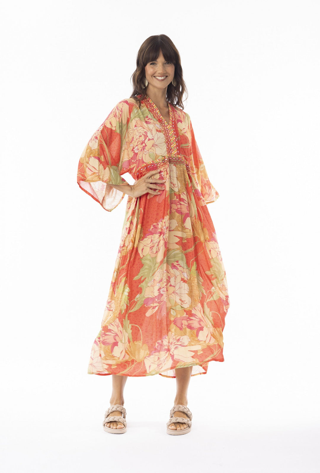 Rosa Midi Dress - Print - EP18 - Pizazz BoutiqueEscape by OQ