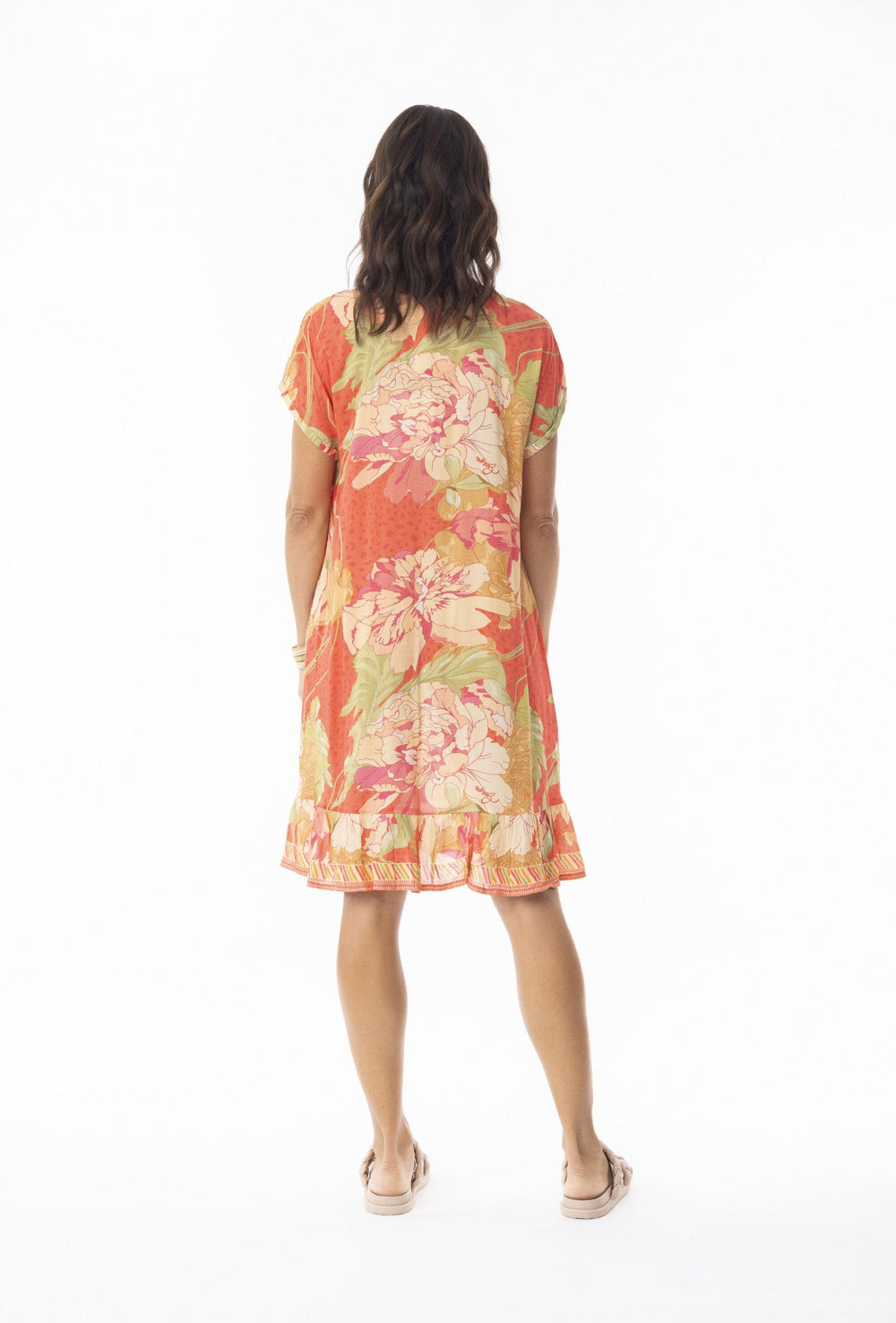 Rosa Short Sleeve Dress - Print - EP14 - Pizazz BoutiqueEscape by OQ