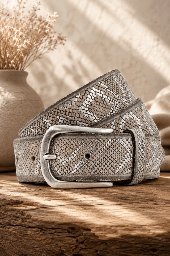 Sabia Belt - White Silver - BB5 - Pizazz BoutiqueB Belt