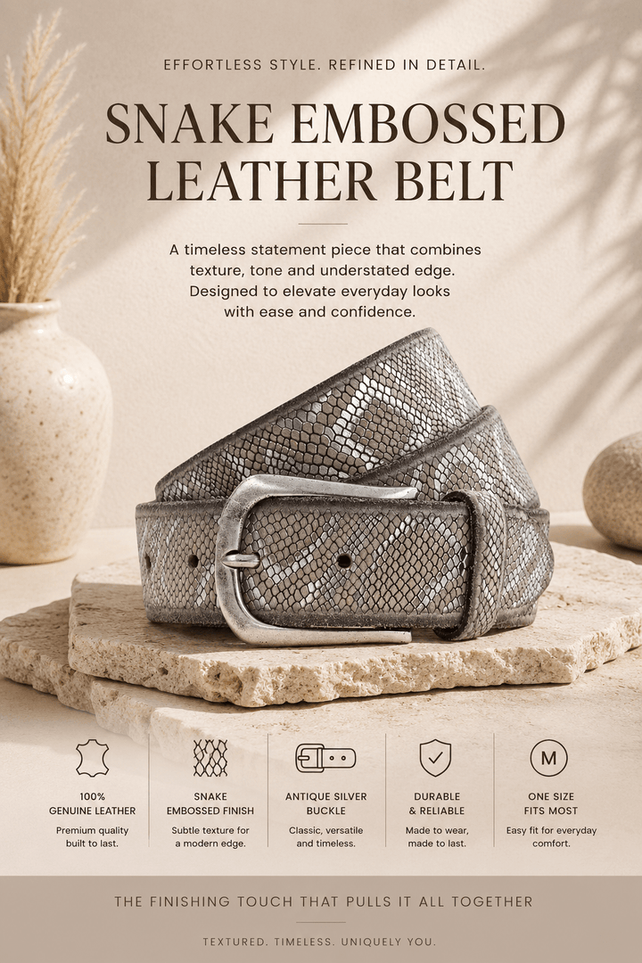 Sabia Belt - White Silver - BB5 - Pizazz BoutiqueB Belt
