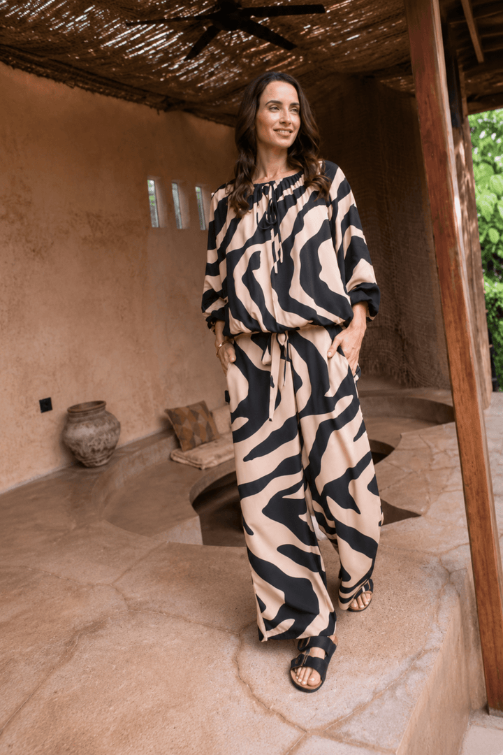 Sable Pant - Black/Beige - CB84 - Pizazz BoutiqueCarbon The Label