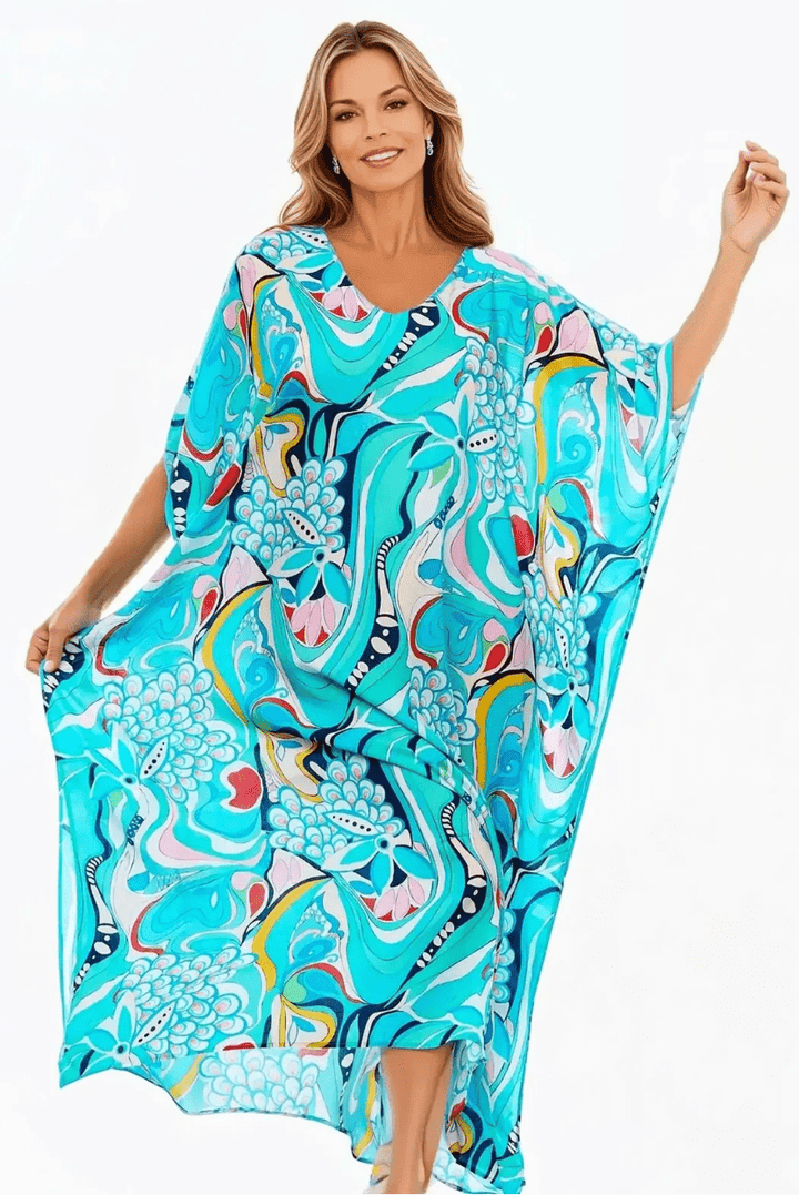 Sakura Long Kaftan - CP1 - Pizazz BoutiqueClaire Powell