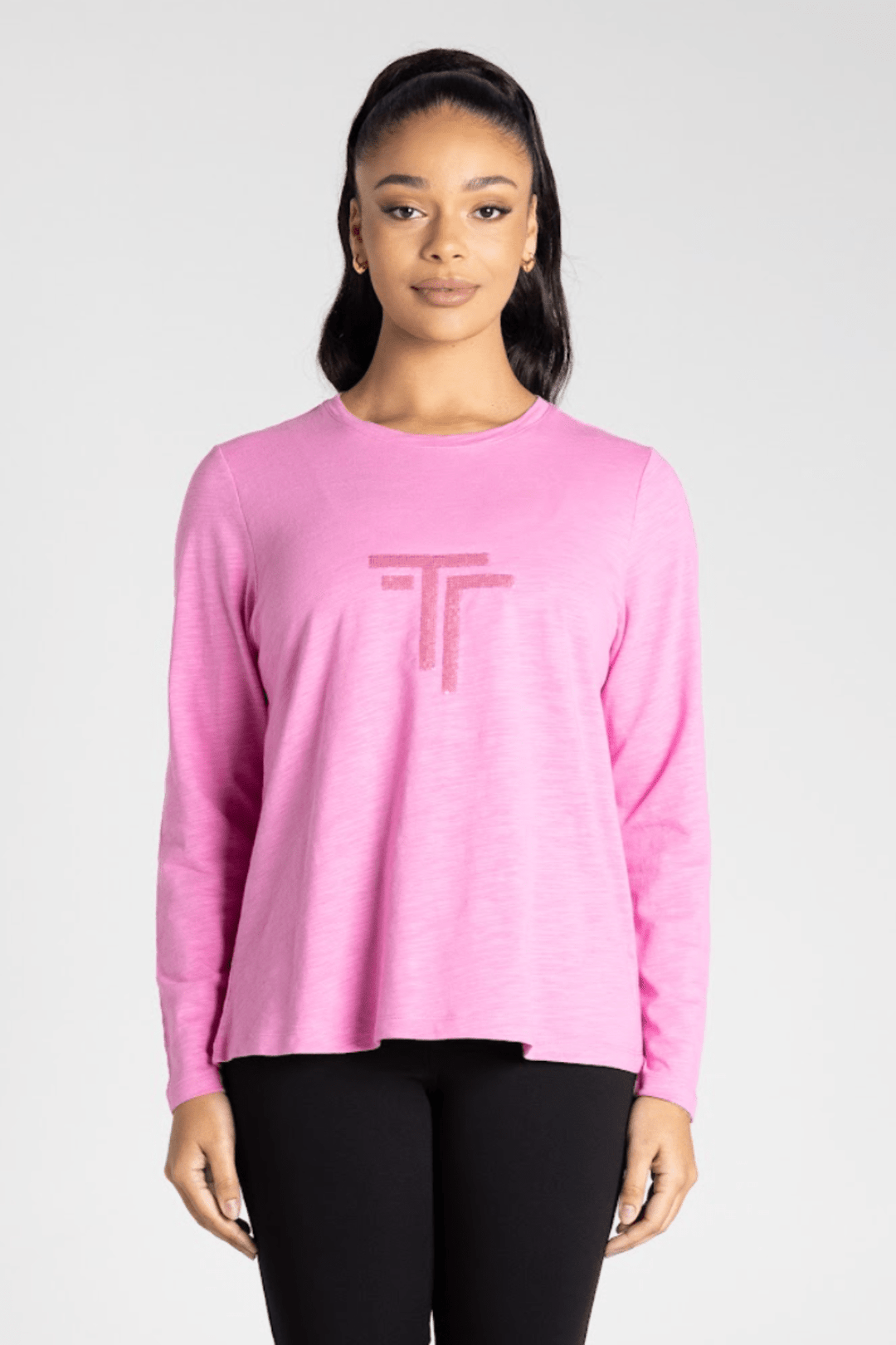 Sandi Long Sleeve Tee - Ultra Pink - TT20 - Pizazz BoutiqueTwo - T's
